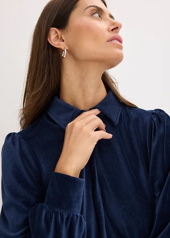 Kort kordfløyelkjole, bonprix