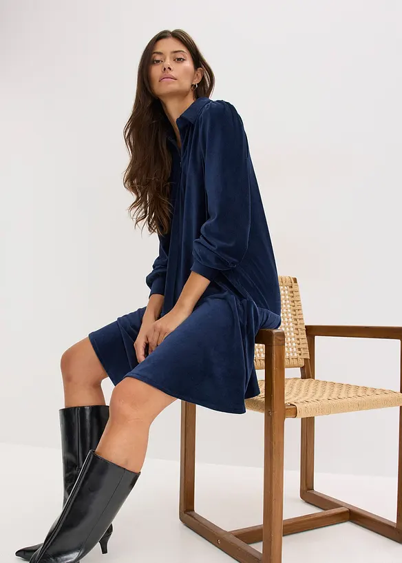 Kort kordfløyelkjole, bonprix