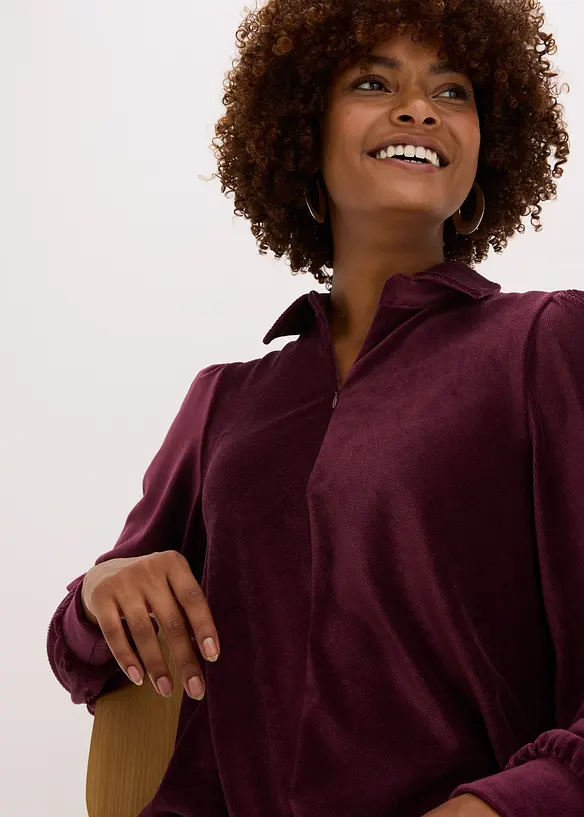 Kort kordfløyelkjole, bonprix