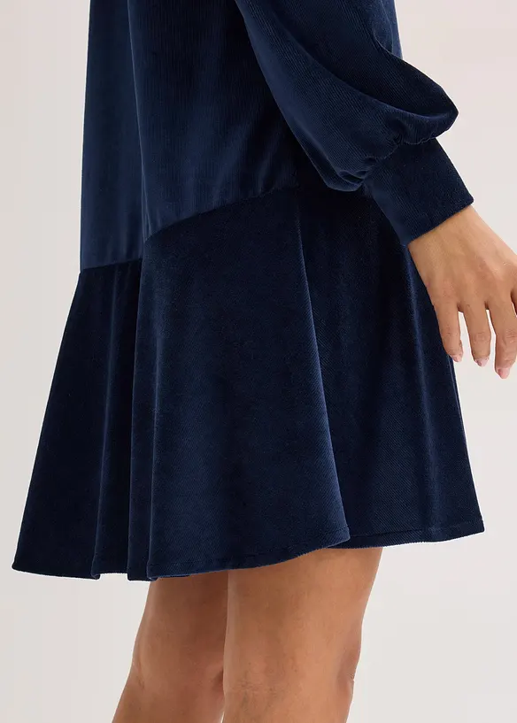 Kort kordfløyelkjole, bonprix