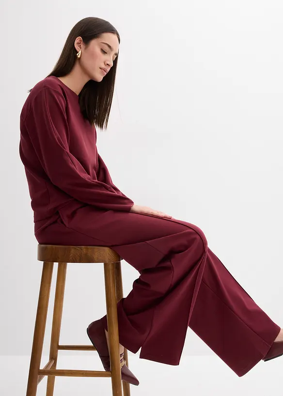 Langermet topp i Punto di Roma-materiale, bonprix