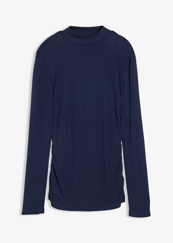 Ribbestrikket topp med rynking, bonprix