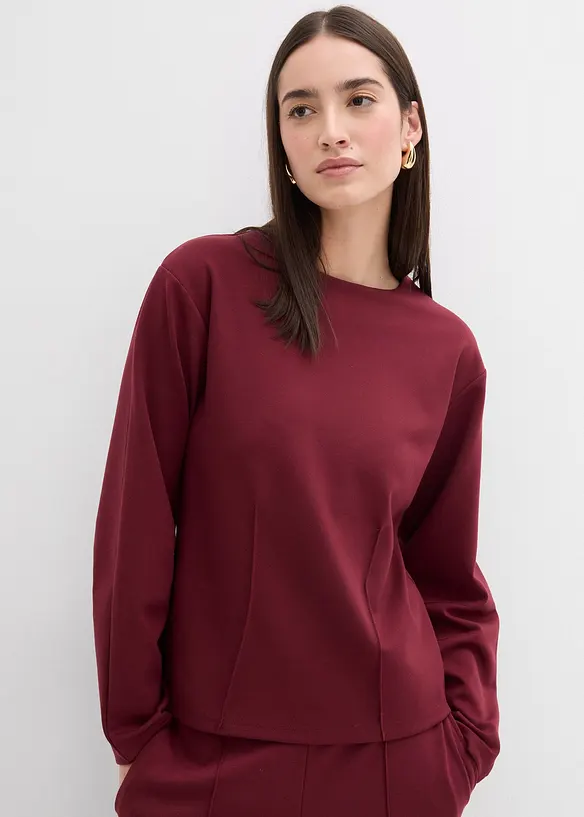 Langermet topp i Punto di Roma-materiale, bonprix