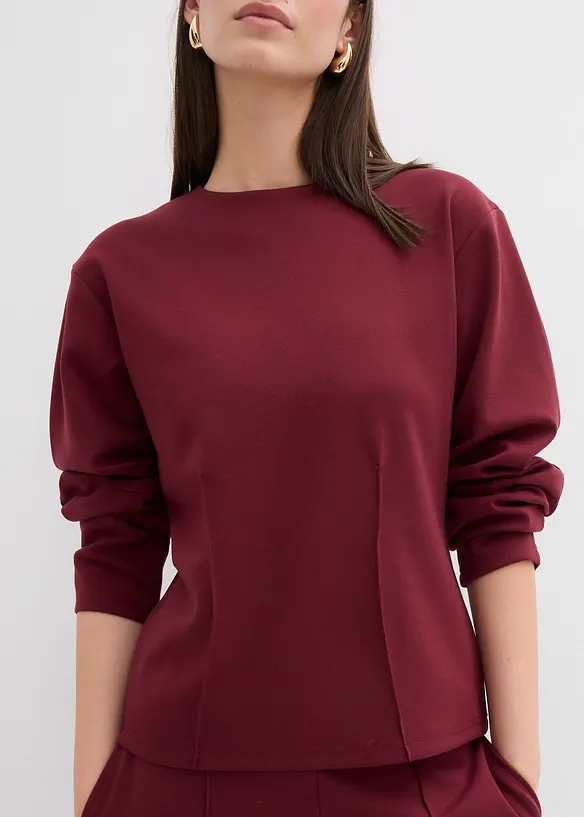 Langermet topp i Punto di Roma-materiale, bonprix