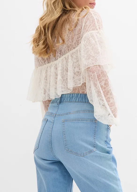 Straight Jeans High Waist med lommedetaljer, bonprix