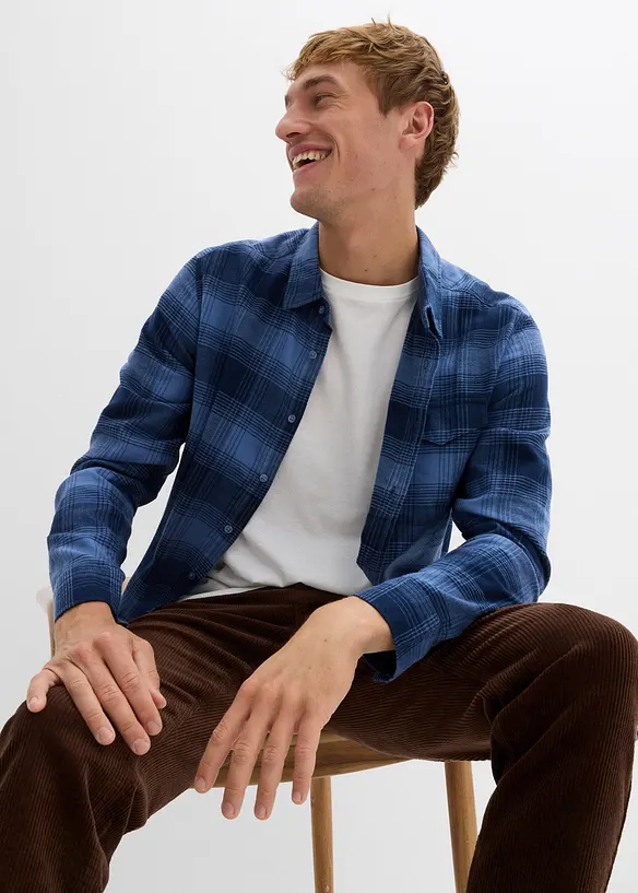 Flanellskjorte i 100% bomull, bonprix