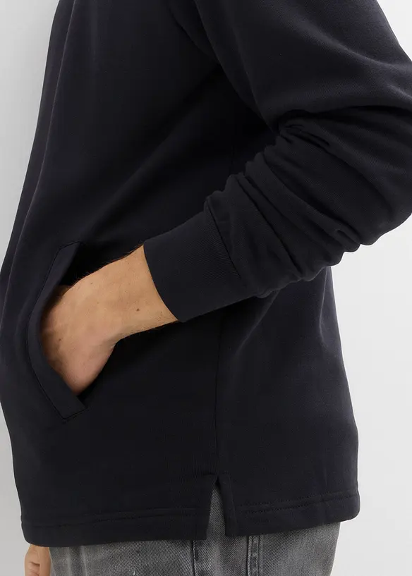 Sweatshirt i 100% &oslash;kologisk bomull med praktiske lommer og rett nederkant, bonprix