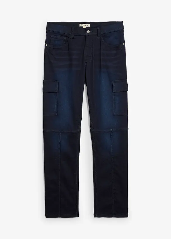 Regular Fit-joggejeans i cargomodell med komfortlinning, Straight, bonprix