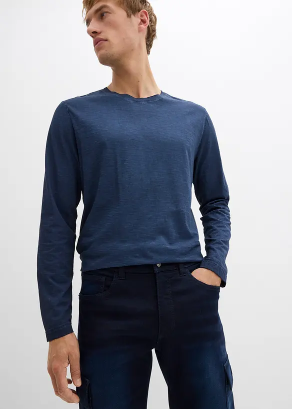 Regular Fit-joggejeans i cargomodell med komfortlinning, Straight, bonprix