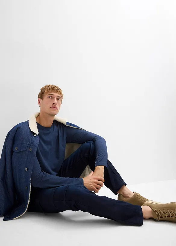 Regular Fit-joggejeans i cargomodell med komfortlinning, Straight, bonprix