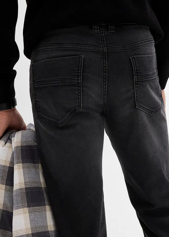 Classic Fit-jeans av myk sweat-denim med komfortlinning, Straight, bonprix