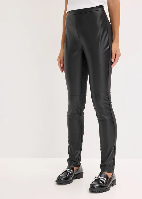 Bukse i imitert skinn i Punto di Roma-miks, bonprix