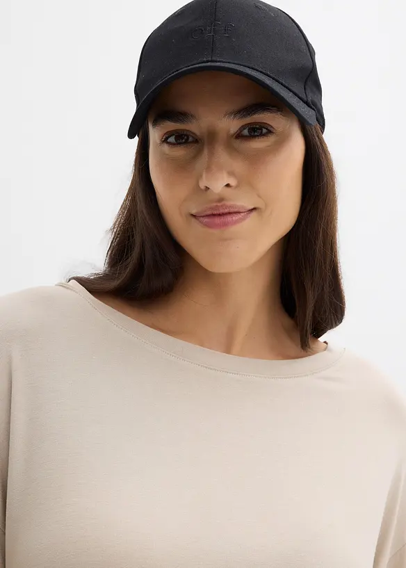 Oversized topp i lett viskose-/elastanmiks, bonprix