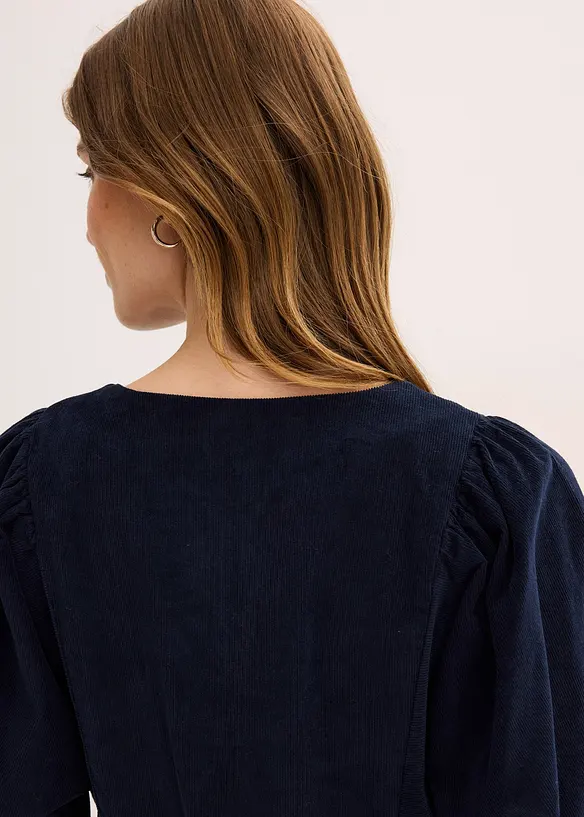 Kordfløyelkjole av bomull, bonprix