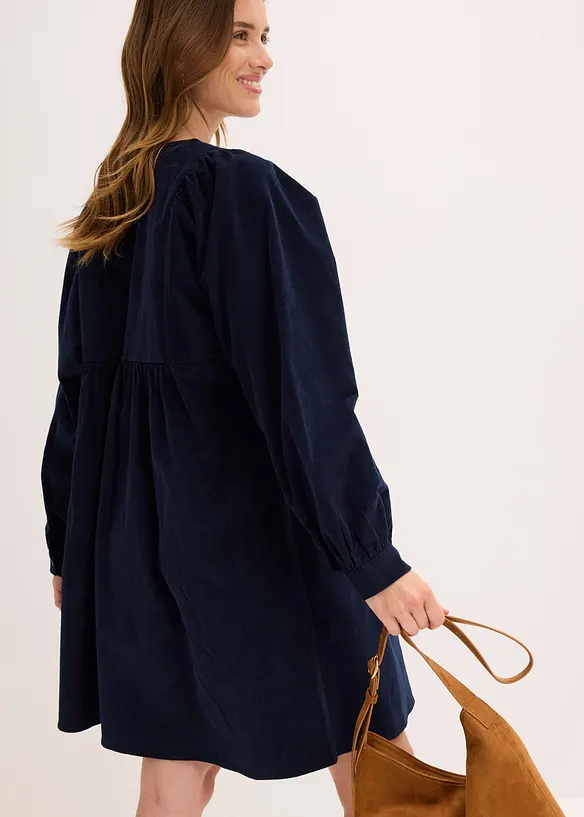 Kordfløyelkjole av bomull, bonprix