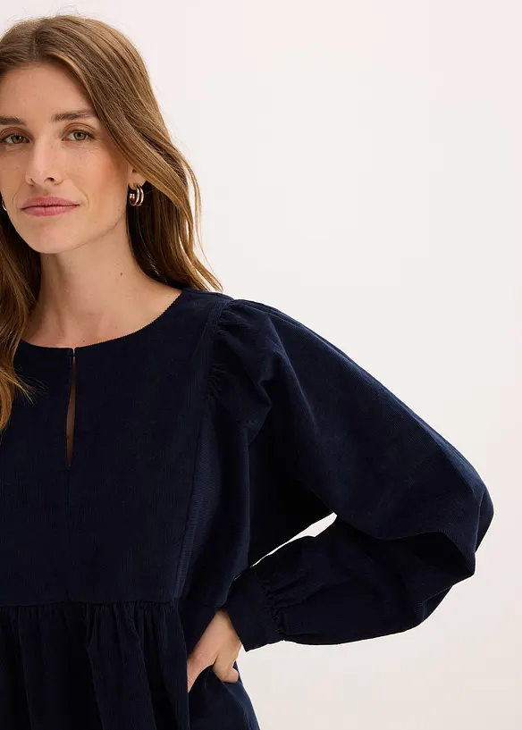 Kordfløyelkjole av bomull, bonprix