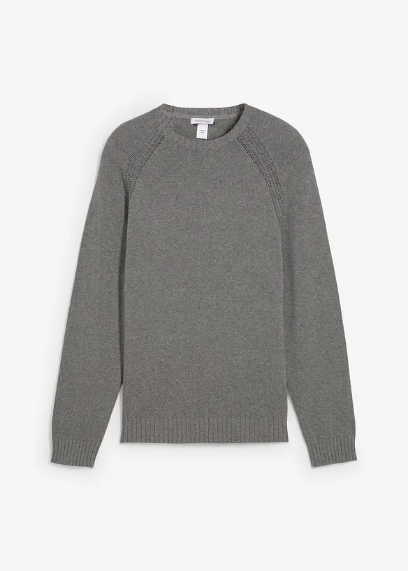 Finstrikket genser i resirkulerbar bomull, bonprix