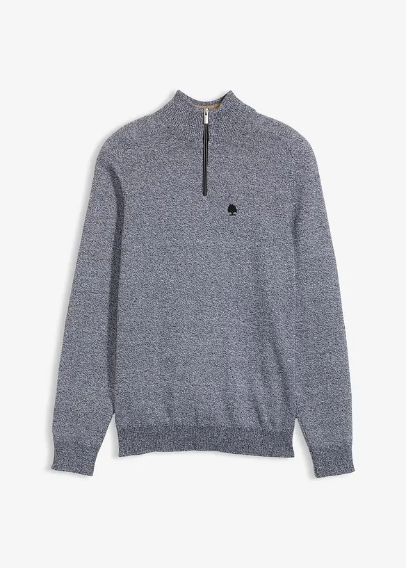Half zip-genser med resirkulert bomull, bonprix