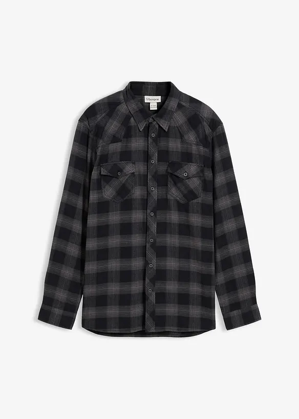 Flanellskjorte i 100% bomull, bonprix