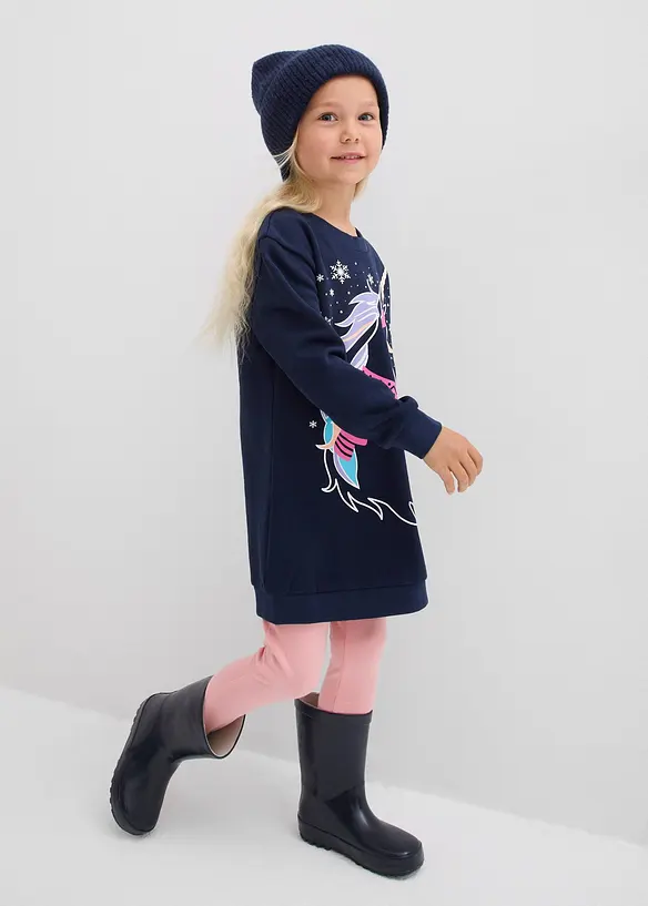 Sweatshirtkjole i 100% bomull, bonprix