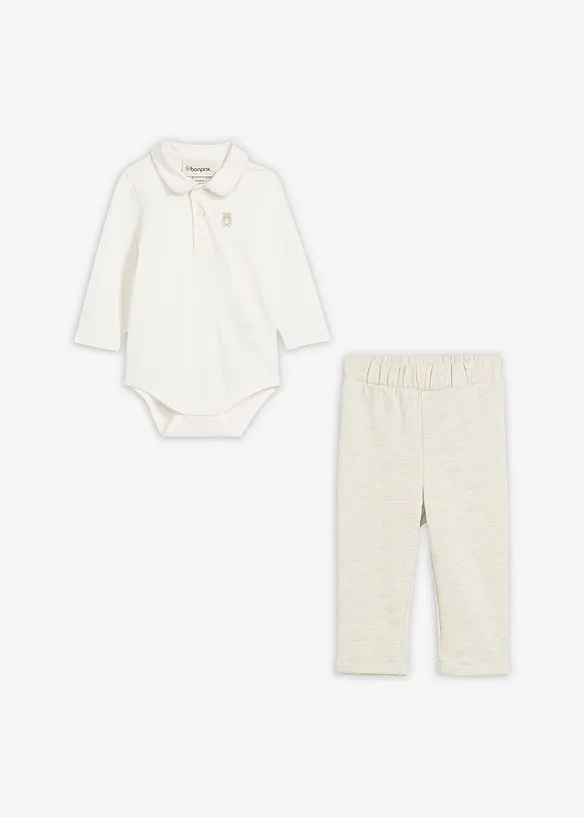 Body og bukse i 100% økologisk bomull (2-delt sett), bonprix