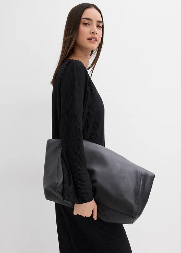 Crinkle midikjole, bonprix