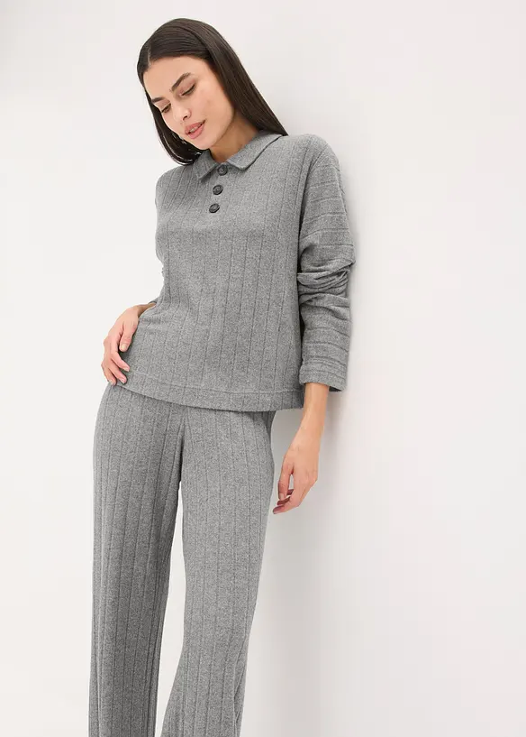 Loungewear-kosedress i mykt ribbemateriale, oversized, bonprix
