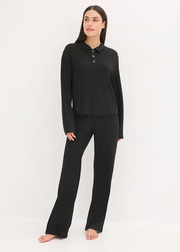 Loungewear-kosedress i mykt ribbemateriale, oversized, bonprix