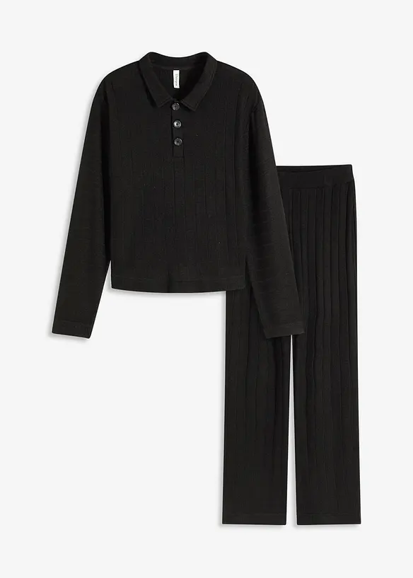 Loungewear-kosedress i mykt ribbemateriale, oversized, bonprix