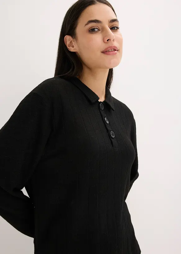 Loungewear-kosedress i mykt ribbemateriale, oversized, bonprix