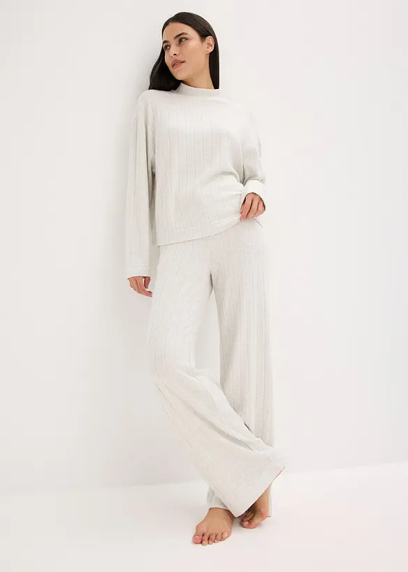 Loungewear-kosedress i mykt ribbemateriale, oversized, bonprix