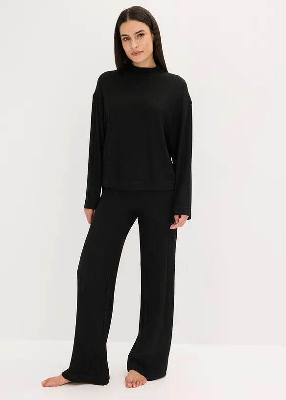 Loungewear-kosedress i mykt ribbemateriale, oversized, bonprix