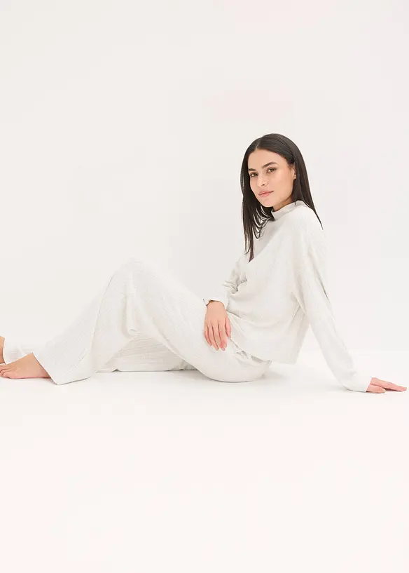 Loungewear-kosedress i mykt ribbemateriale, oversized, bonprix