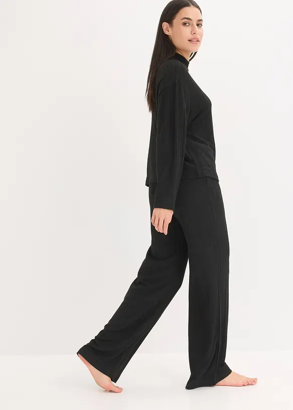 Loungewear-kosedress i mykt ribbemateriale, oversized, bonprix