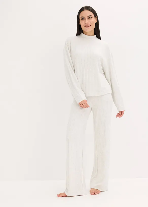 Loungewear-kosedress i mykt ribbemateriale, oversized, bonprix