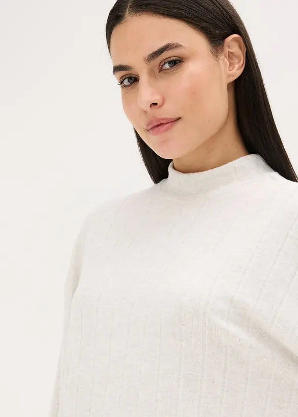 Loungewear-kosedress i mykt ribbemateriale, oversized, bonprix