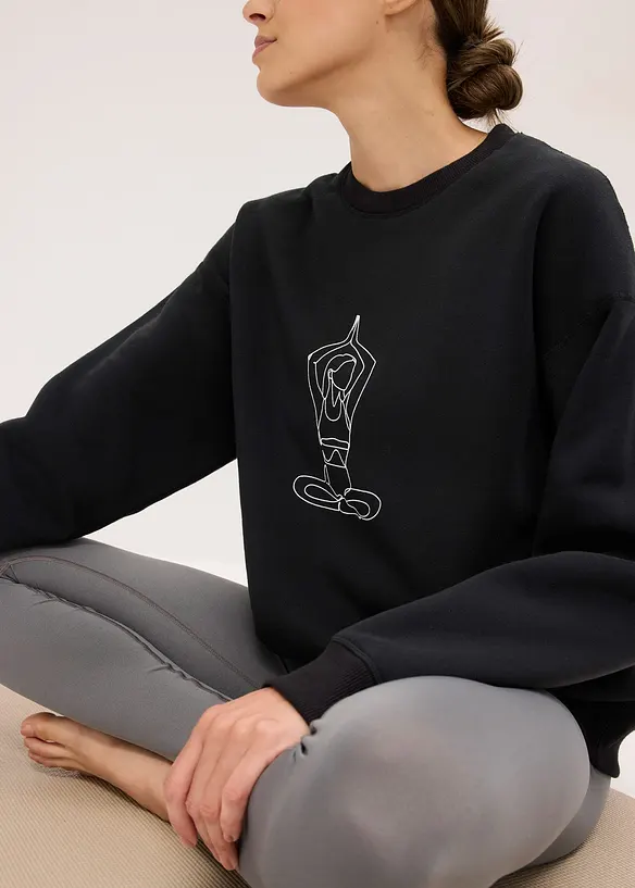 Varmende, oversized sweatshirt, hurtigtørkende, bonprix