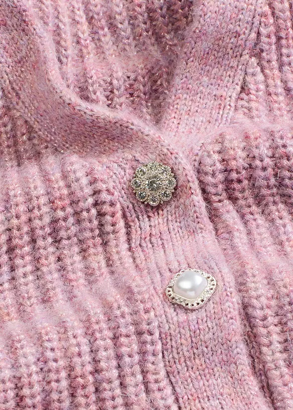 Strikkevest med dekorative knapper og ullandel, bonprix