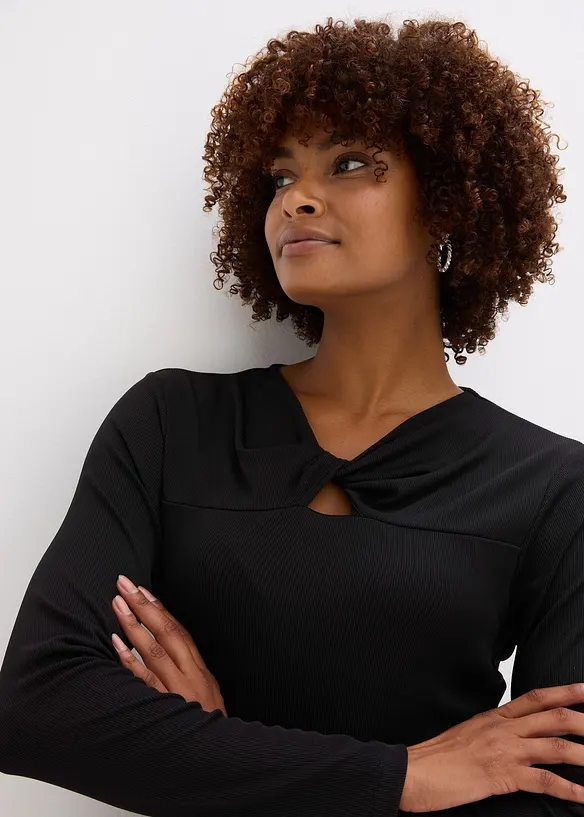 Ribbet topp, bonprix