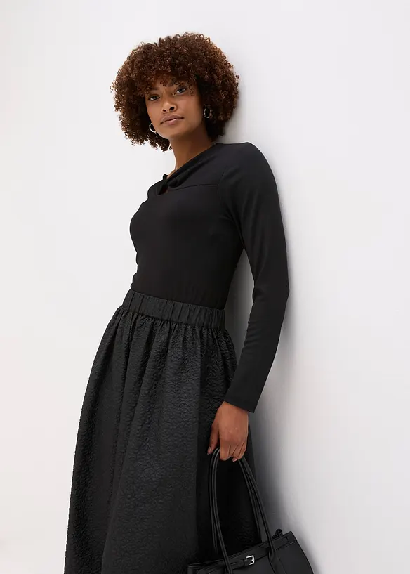 Ribbet topp, bonprix