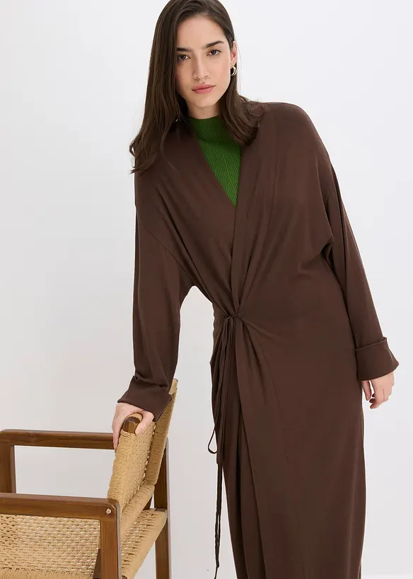 Strikket kåpe av myk viskosemiks, bonprix