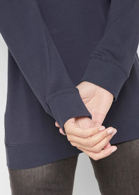 Langermet bomullstopp, print, bonprix