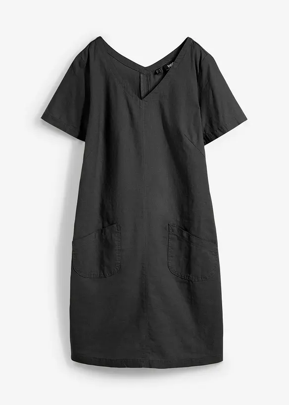 Minikjole med lin, bonprix