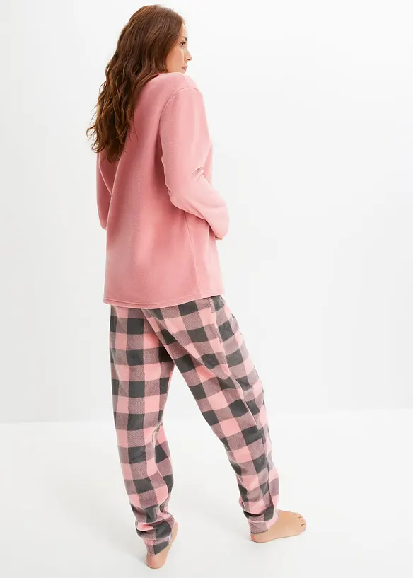 Loungewear kosedress av fleece, bonprix