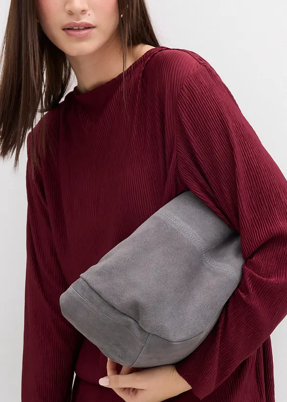 Langermet topp i strukturmateriale, bonprix