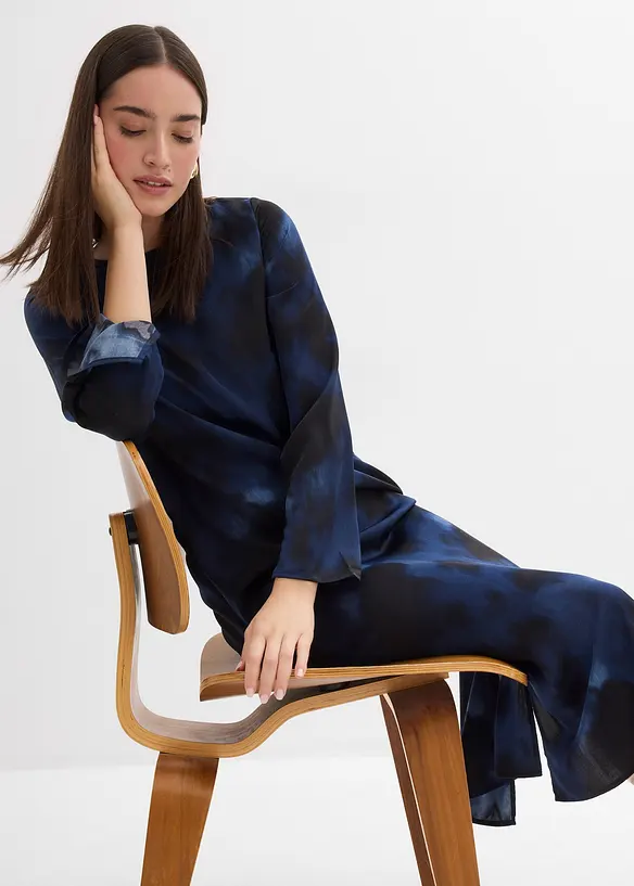 Midikjole i sateng, bonprix