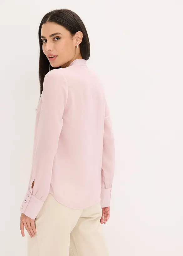 Chiffonbluse med avtagbart knytebånd, bonprix