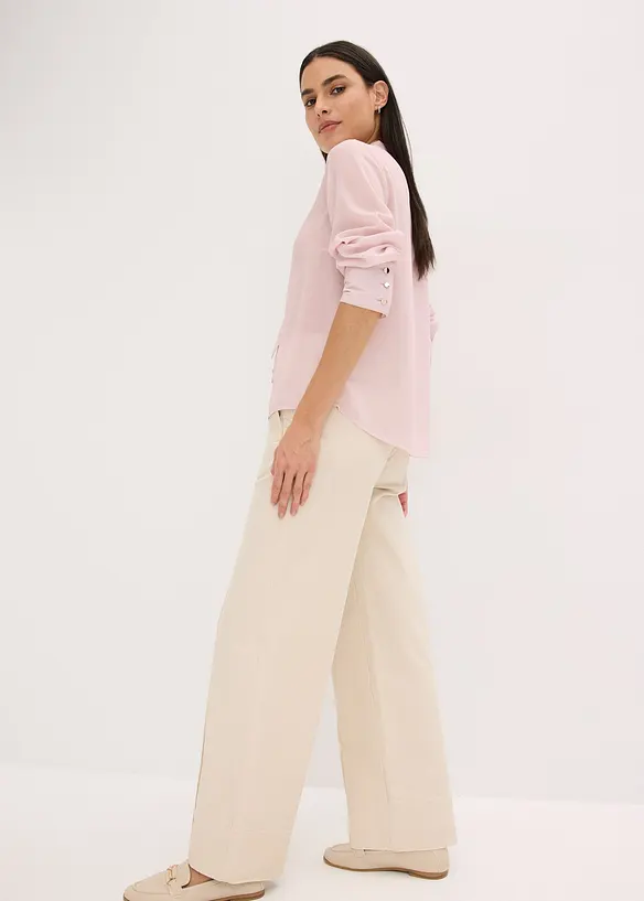 Chiffonbluse med avtagbart knytebånd, bonprix