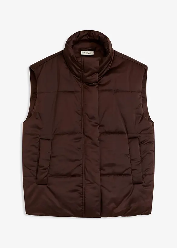 Vattert vest med lett glans, bonprix