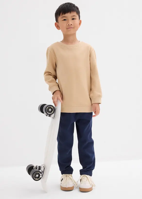 Sweatshirt i myk bomullsmiks (2-pack), bonprix